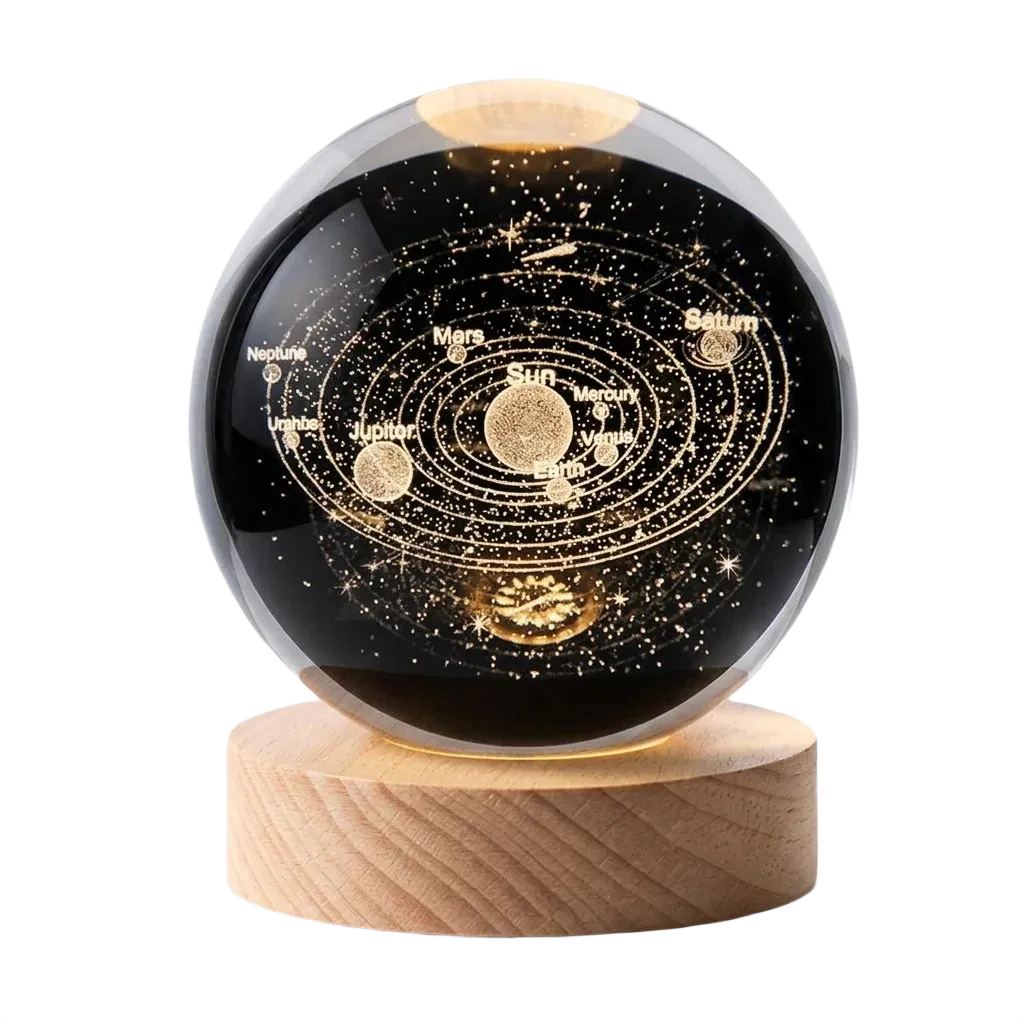 Solar System Crystal Ball Lamp