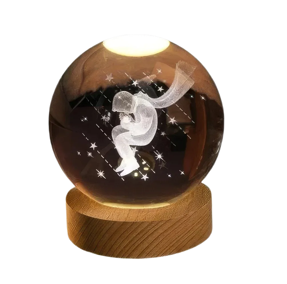 Floating Astronaut Crystal Ball Lamp